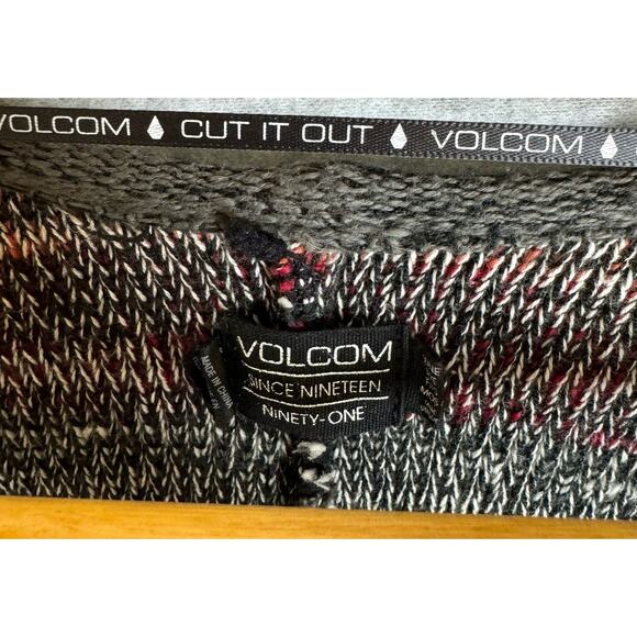 Volcom Poncho One Size Boho Striped Open Oversized Southwest Festival Hippie - Picture 2 of 11